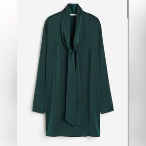 NWT H&M Tie-detail satin dress